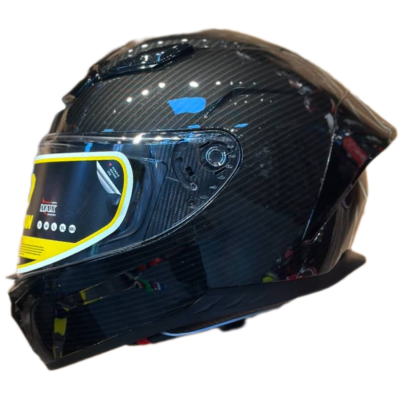 کلاه کاسکت فک ثابت Soman Shine Carbon مدل 973