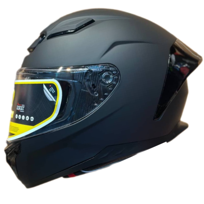 کلاه کاسکت فک ثابت Soman matt black مدل 973