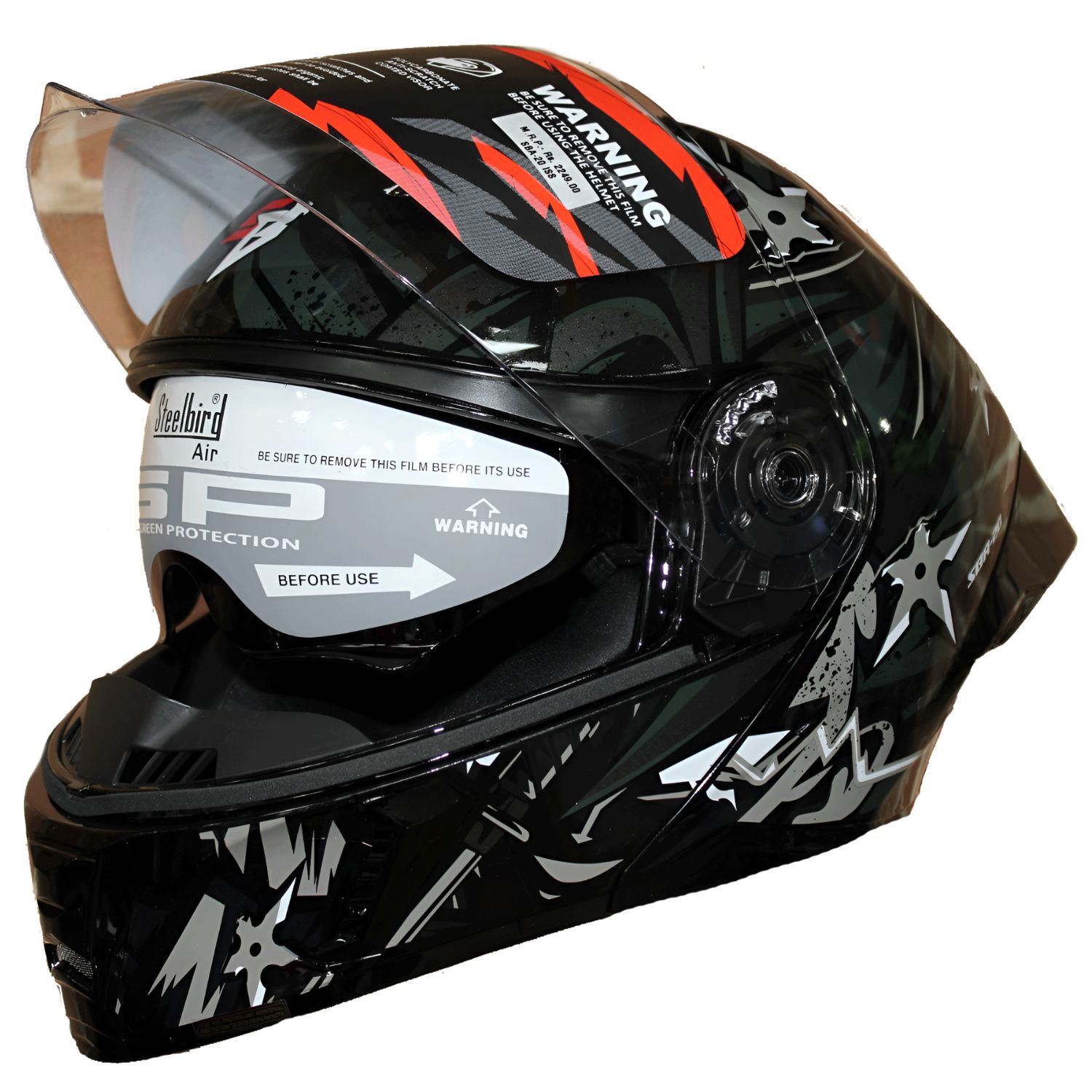 کلاه کاسکت فک متحرک STEELBIRD sba20